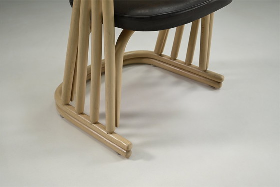 Image 1 of Set of 4 rattan dining chairs, 1980s Italy.