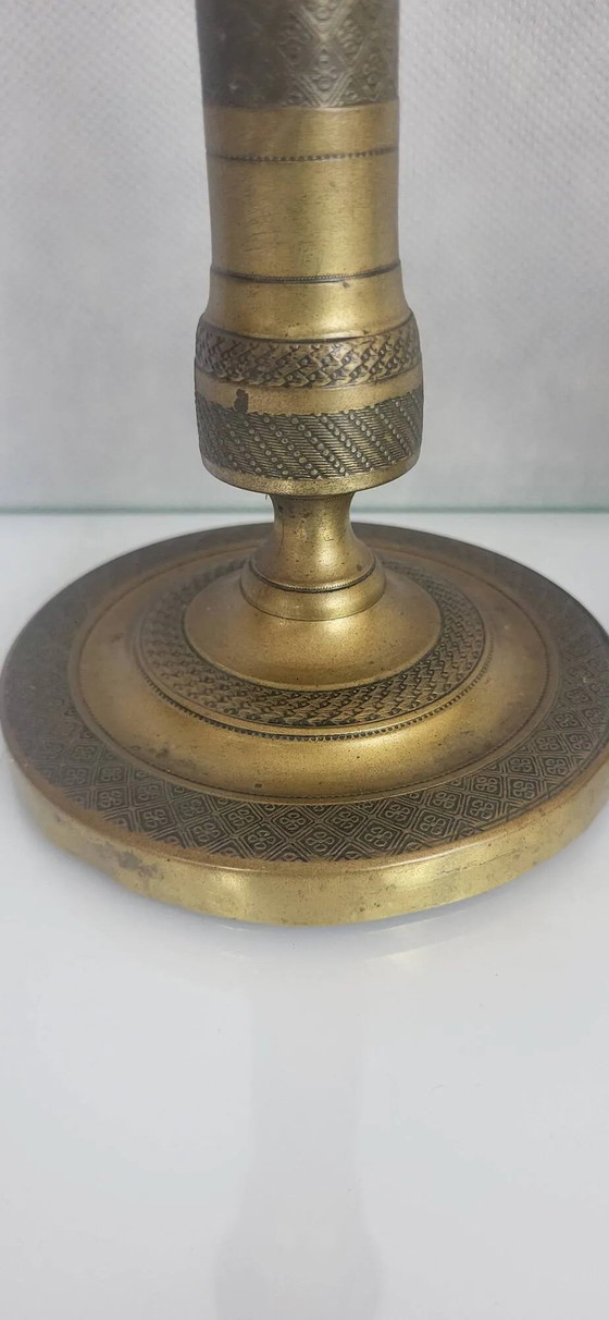 Paar Empire Kerzenhalter – Brass (photo 8 of 9)