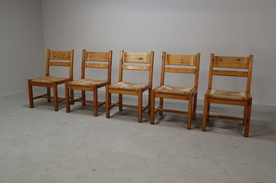 Image 1 of Ensemble de 5 chaises danoises vintage par Tage Poulsen pour Gramrode Møbelfabrik, années 1970