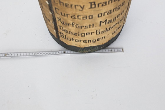 Image 1 of Vintage paper Deco | very old 1940 Bottle cardboard | 102cm high | Pub | Germany Korn Alcohol Rum Liqueur German Schnapps