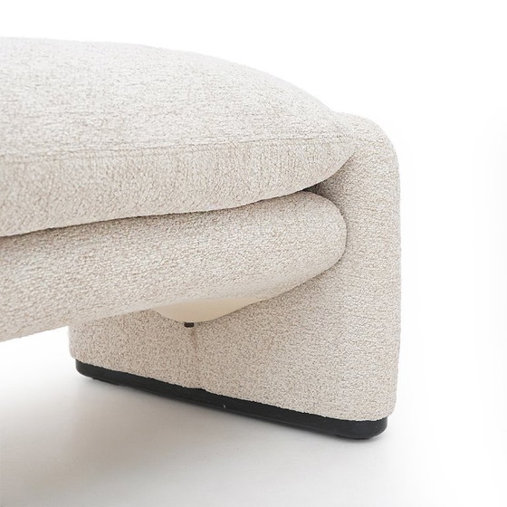 Image 1 of “Maralunga” armchair with pouf by Vico Magistretti for Cassina, 1970s