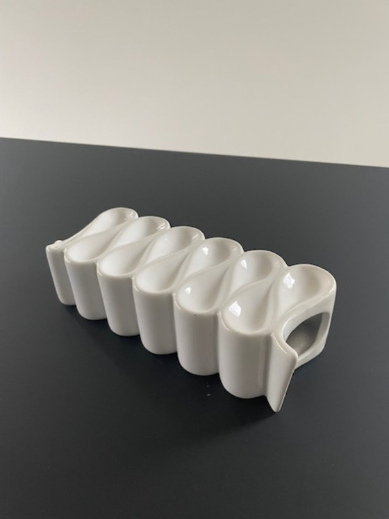 Image 1 of Design vase “Wave” in white ceramic