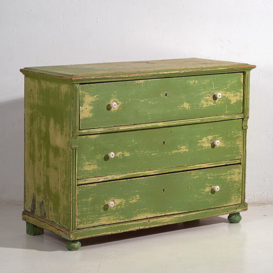 Antique green chest of drawers (c.1920) #12 (photo 7 of 40)