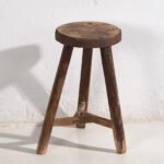Taburete primitivo antiguo (c.1900) #28 (photo 6 of 16)