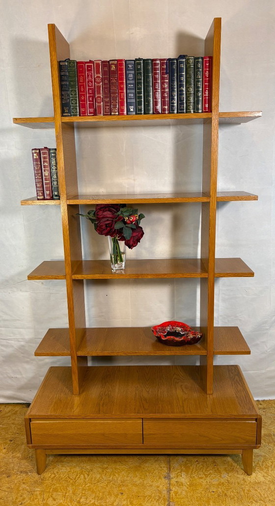 Image 1 of Mid Century Modern Style Teak Shelving Unit / Room Divider Scandinavian Influence  A striking mid century modern style shelving 