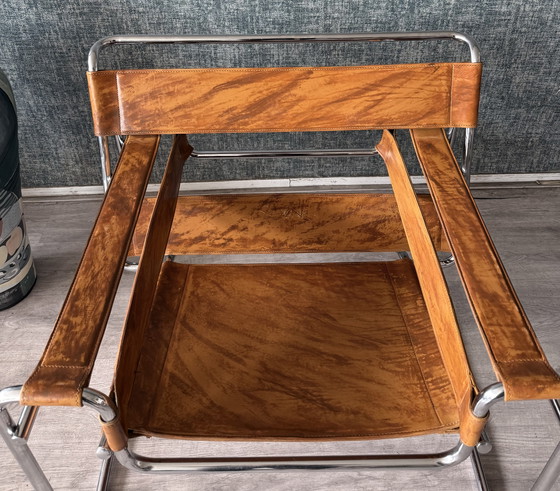 Image 1 of Chaise Wassily vintage, design de Marcel Breuer, produite par Fasem