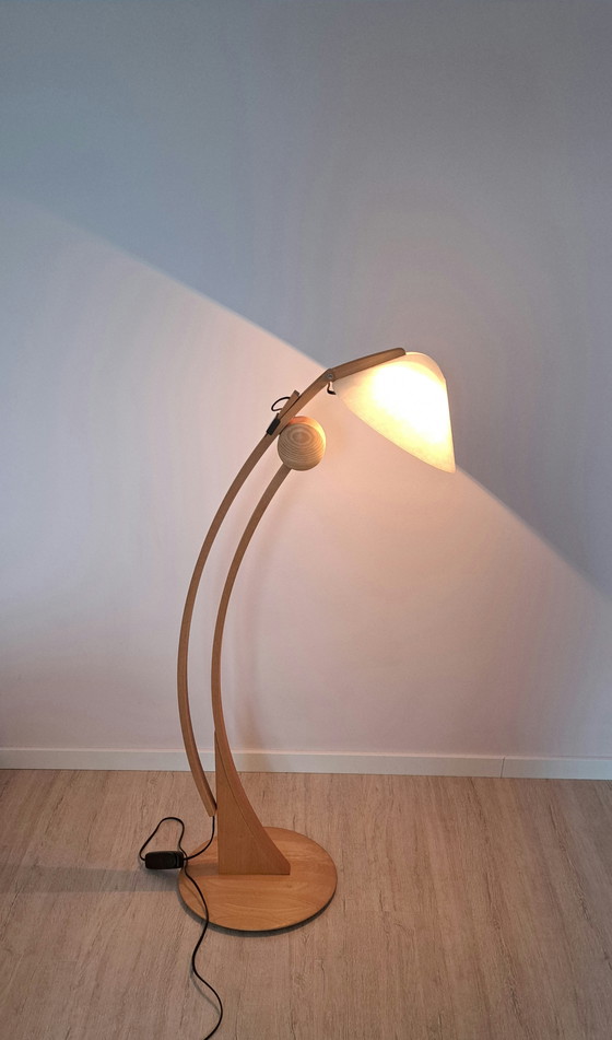 Image 1 of DOMUS Type 6304 Adjustable Floor Lamp – Original Lunopal Shade