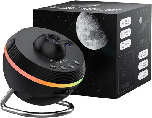 Ainael Projecteur Galaxie, Projecteur Etoile Planetarium Lampe Veilleuse Ciel Étoilé Plafond avec Bande Lumineuse Meteor Galaxy