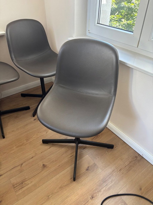 10 high-quality designer swivel chairs | Dark brown | 4-star base – draaistoelen, Metal