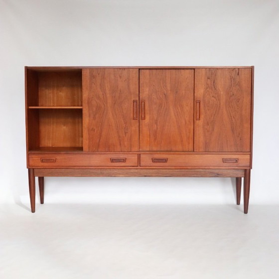 Image 1 of Vintage teak highboard Danish design sideboard sideboard