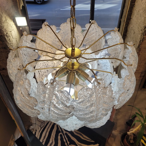 Image 1 of Lámpara de Techo / Chandelier, Mazzega, Cristal de Murano y Metal, 60’-70’s – Italia
