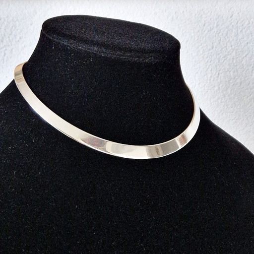 N.E. From - Zilveren spang / halsring - 60s