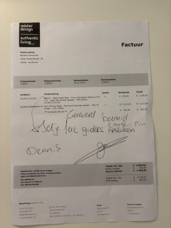 Image 1 of Tavolo Arco Slim nero (210x90)