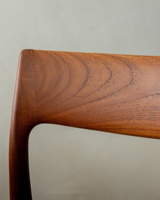 Image 1 of Danish Modern Teak Dining Chairs Model 77 by Niels Otto Møller for J.L. Møllers Møbelfabrik, Denmark, 1960s, Set of 6