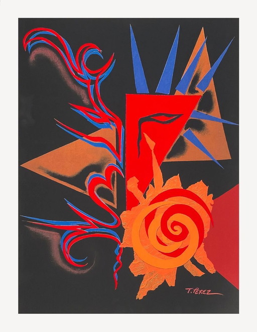 Thierry PEREZ Le feu Siebdruck 1997