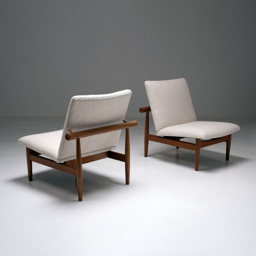 2x chaise longue modèle FD 137/1 'Japan' de Finn Juhl pour France & Søn,