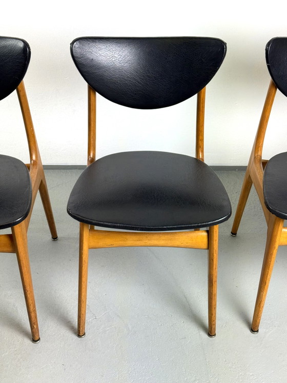 Set van 4 vintage eetkamerstoelen in Scandinavische stijl – Jaren 60 – Skai, Wood (photo 10 of 14)