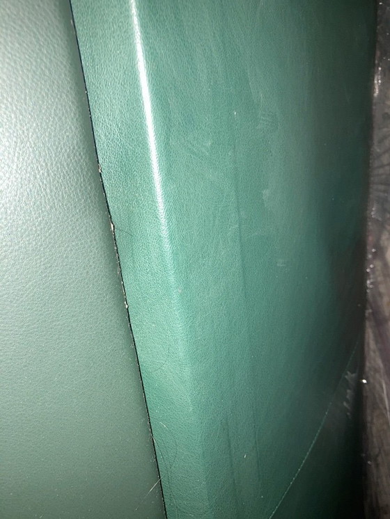 Image 1 of Vintage green leather sofa brand Gelderland