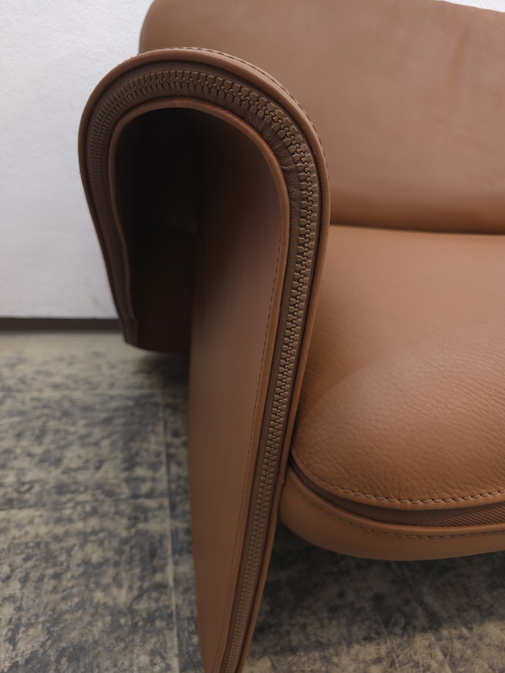 Image 1 of De Sede ds 125 Gerd Lange canapé design, canapé en cuir, canapé, desede trois places, cognac