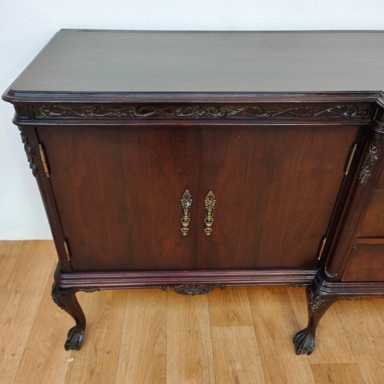 Image 1 of Vintage Chippendale dressoir buffetkast ladekast wandkast