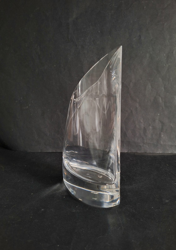 Image 1 of Collevilca Italy crystal vase type "La Vela". Design Ambrogio Pozzi 1990.