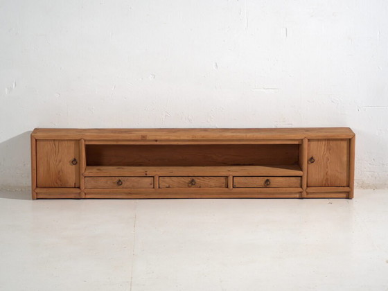 Antique solid wood low cabinet – Gansu Chinese low console with drawers – circa 1880–1920 (photo 35 of 40)