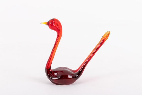 Image 1 of Schwedische Glaskunst-Vogelskulpturen aus Bergdala, 1970er Jahre