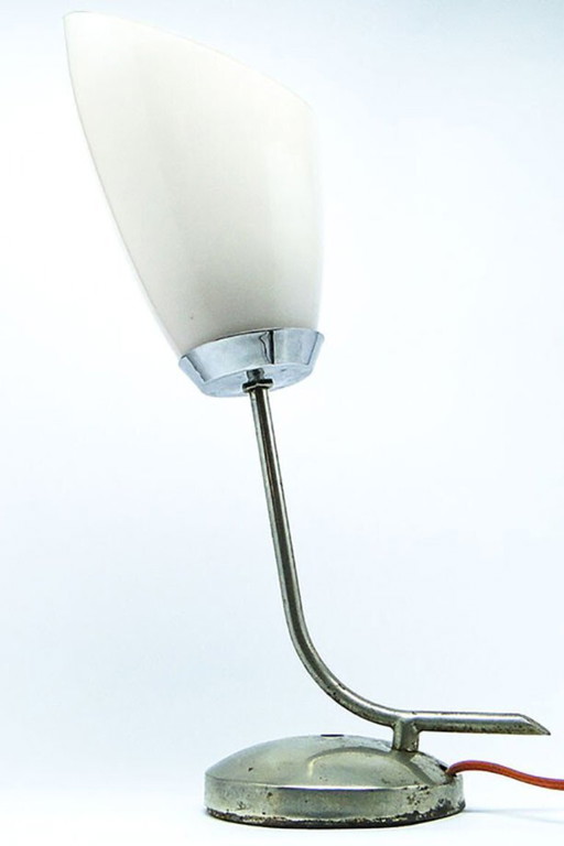 Pop Art Bedside Lamp From Polam, Poland, 1960s – tafellampen, Glass, Metal (photo 2 of 16)