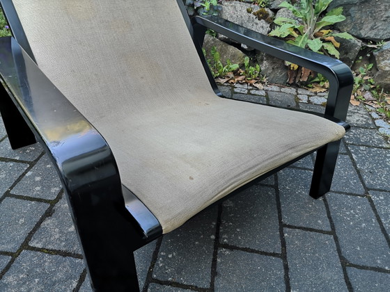 Poltrona Asko "Pulkka" di I. Lappalainen/Classico design vintage – Poltrone, Wood, Textile (photo 6 of 8)