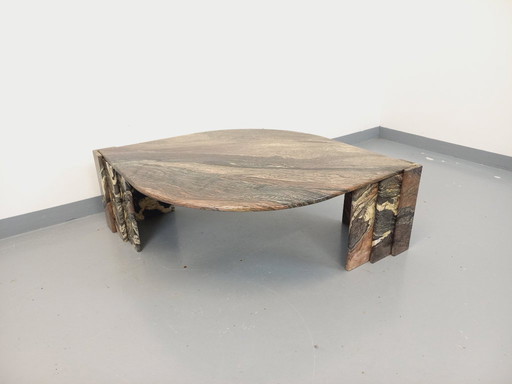 Vintage marmeren salontafel uit de jaren 70.