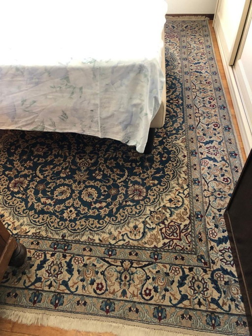 Persischer Nain Teppich mit Seide 287 × 173 cm mit Zertifikat