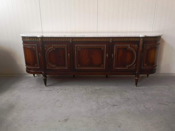 Image 1 of Frans dressoir/buffetkast in Lodewijk XVI-stijl, gesigneerd door JP Ehalt.