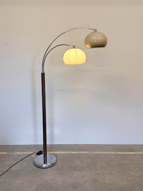 Dijkstra double arc Floor lights | 1970s – Metal, Chrome (photo 4 of 16)