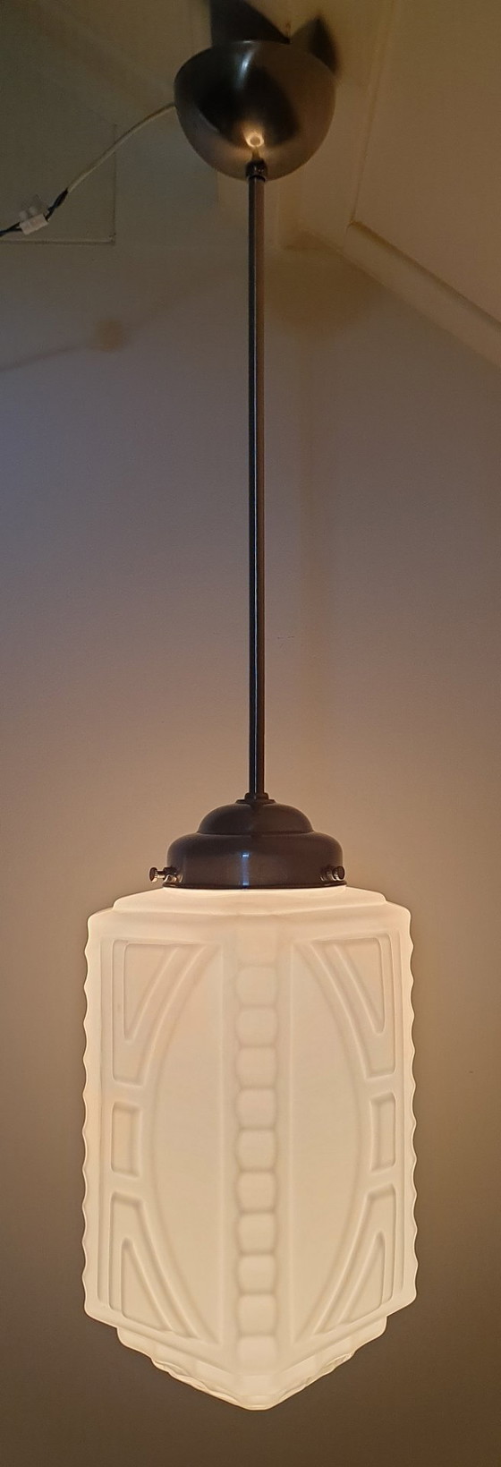 Image 1 of Art Deco hanglamp opaline glas 