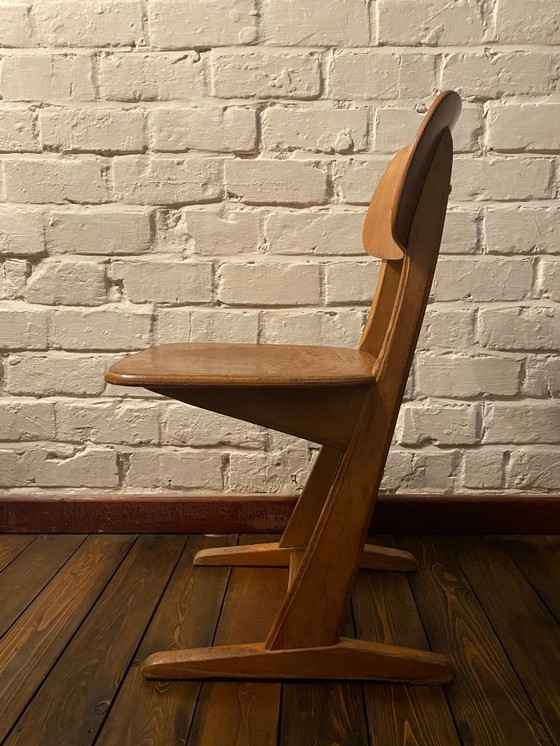 Image 1 of vintage houten schoolstoeltje casala