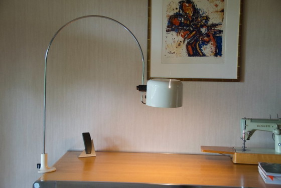 Image 1 of Oluce Coupé Arched Table Lamp 1960's by Joe Colombo wit