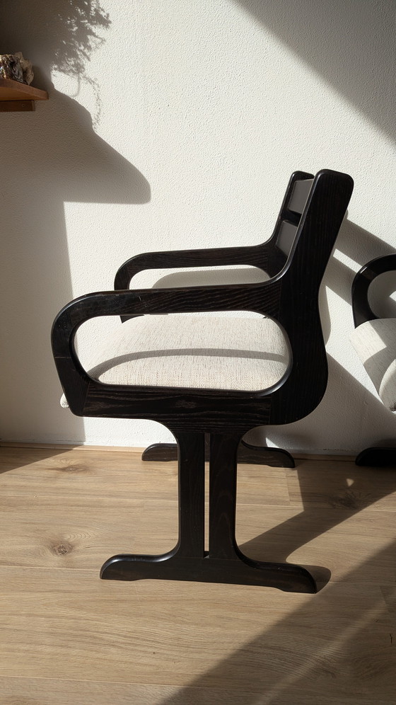 Image 1 of Set van 4 Farstrup Møbler Space Age Deense eetkamerstoelen uit de jaren 60