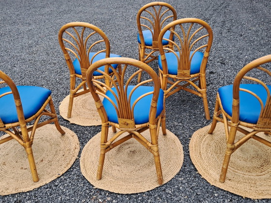 6 chaises bohèmes en rotin – Chaises de salle à manger, Bamboo (photo 10 of 14)