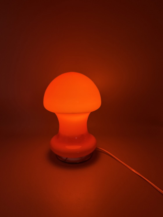 Image 1 of Orange mushroom lamp in Space Age style