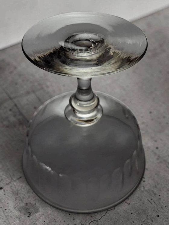7 Kristall-Champagnercoupes aus den 1950er Jahren – Gläser & Karaffe, Crystal, Glass, Art Deco (photo 8 of 11)