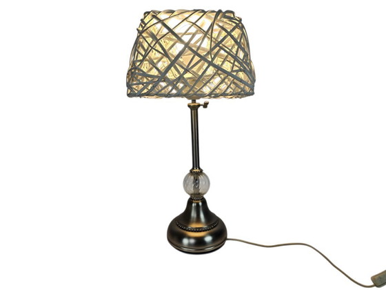 Image 1 of Ikea – Modell Knepp – Typ B0411 – Glas – Nickel – Holz – 90er Jahre