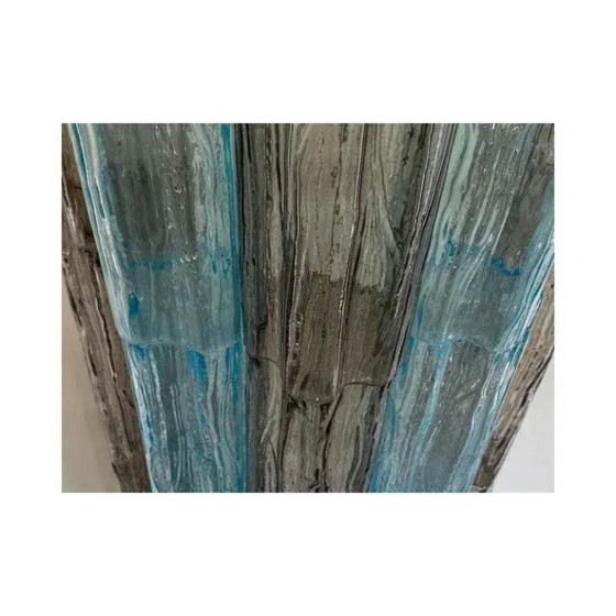 Image 1 of Graue und hellblaue Murano-Glas-Wandleuchten „Tronchi“ von Simoeng, 2er-Set