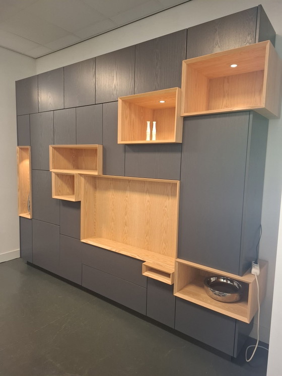 Wall cabinet with open compartments – Wood, Mdf (photo 2 of 5)