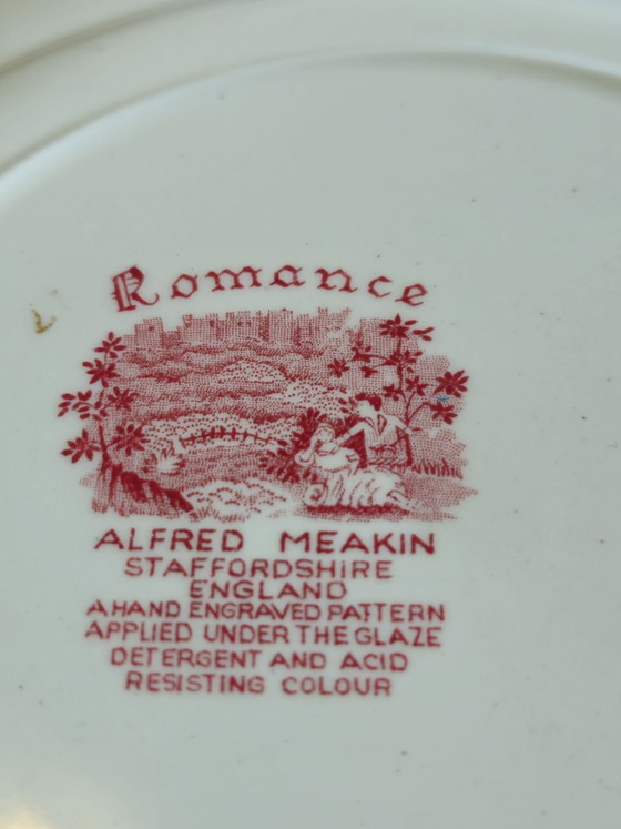 5 vintage plates Meakin Staffordshire Romance – Alfred Meakin, Crockery, Porcelain, Ceramic (photo 5 of 5)