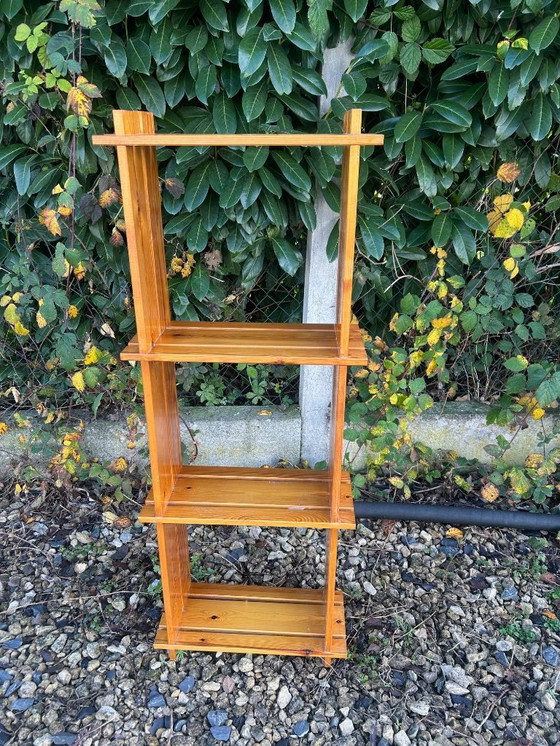 Image 1 of brutalist pine shelf