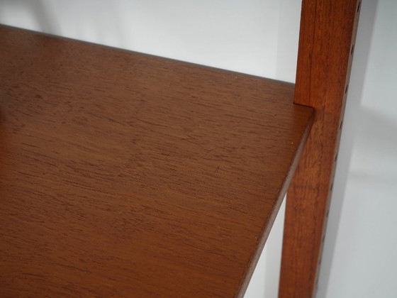 Sistema de estanterías modulares danés de la década de 1960: módulo de pared de chapa de teca con once (photo 12 of 17)