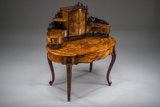 Escritorio Tocador Antiguo Louis Philippe de Nogal, 1860 – Wood (photo 24 of 28)