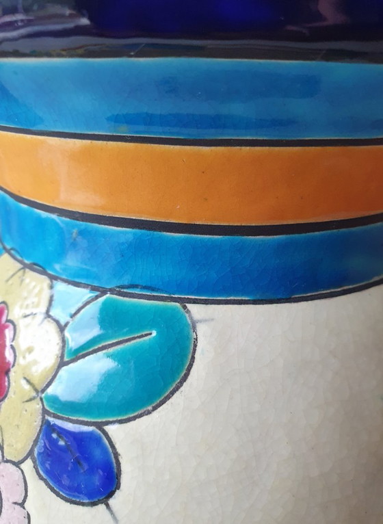Art Deco Vase Boch Frères La Louvière - Catteau style – Ceramic (photo 7 of 10)