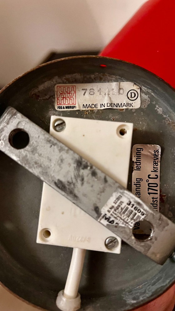 Image 1 of Paar "E-Spot" hangers van Jo Hammerborg voor Fog & Mørup – Denemarken, jaren 70
