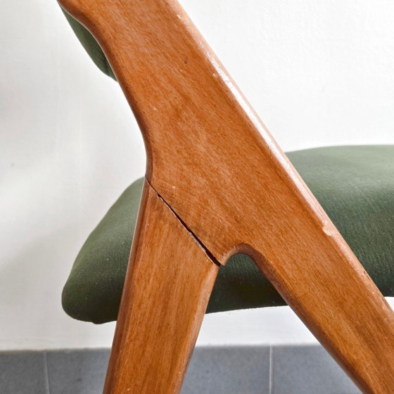 Image 1 of Vintage 1950s Chair with Compass Legs by Gerard Guermonprez, Godfrid Edition, 1950s